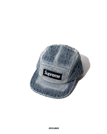 Supreme Stitched Old English Denim Camp Cap (SS26)