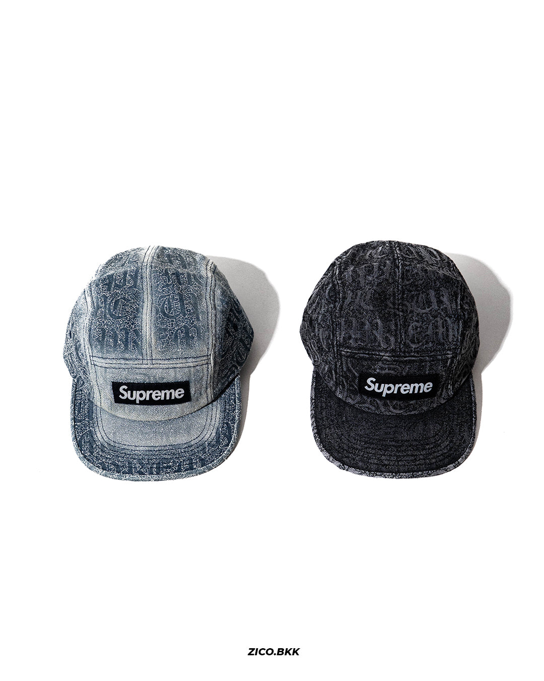 Supreme Stitched Old English Denim Camp Cap (SS26)