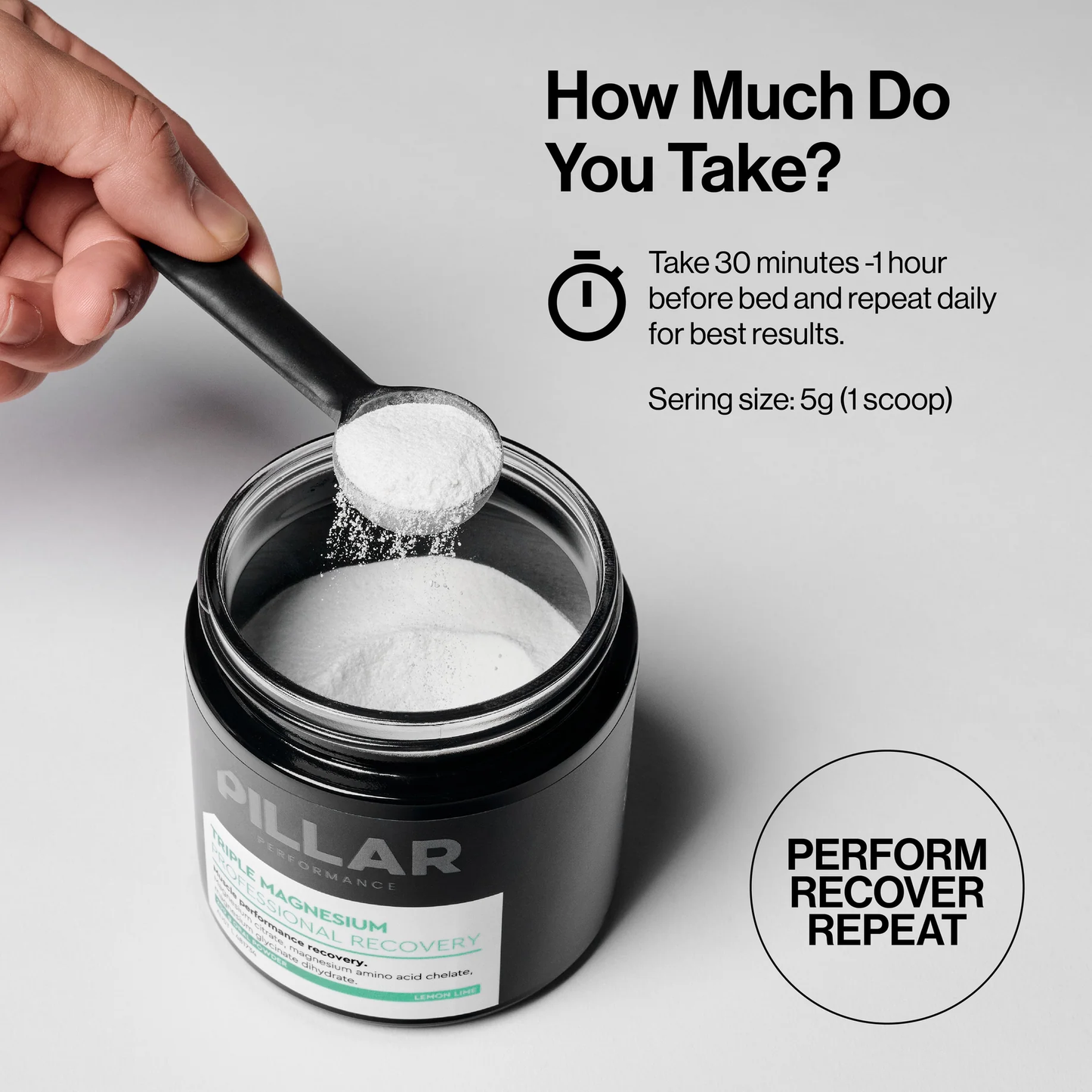 Pillar Performance Triple Magnesium Powder 200G (ประมาณ 40 ช้อนตวง)