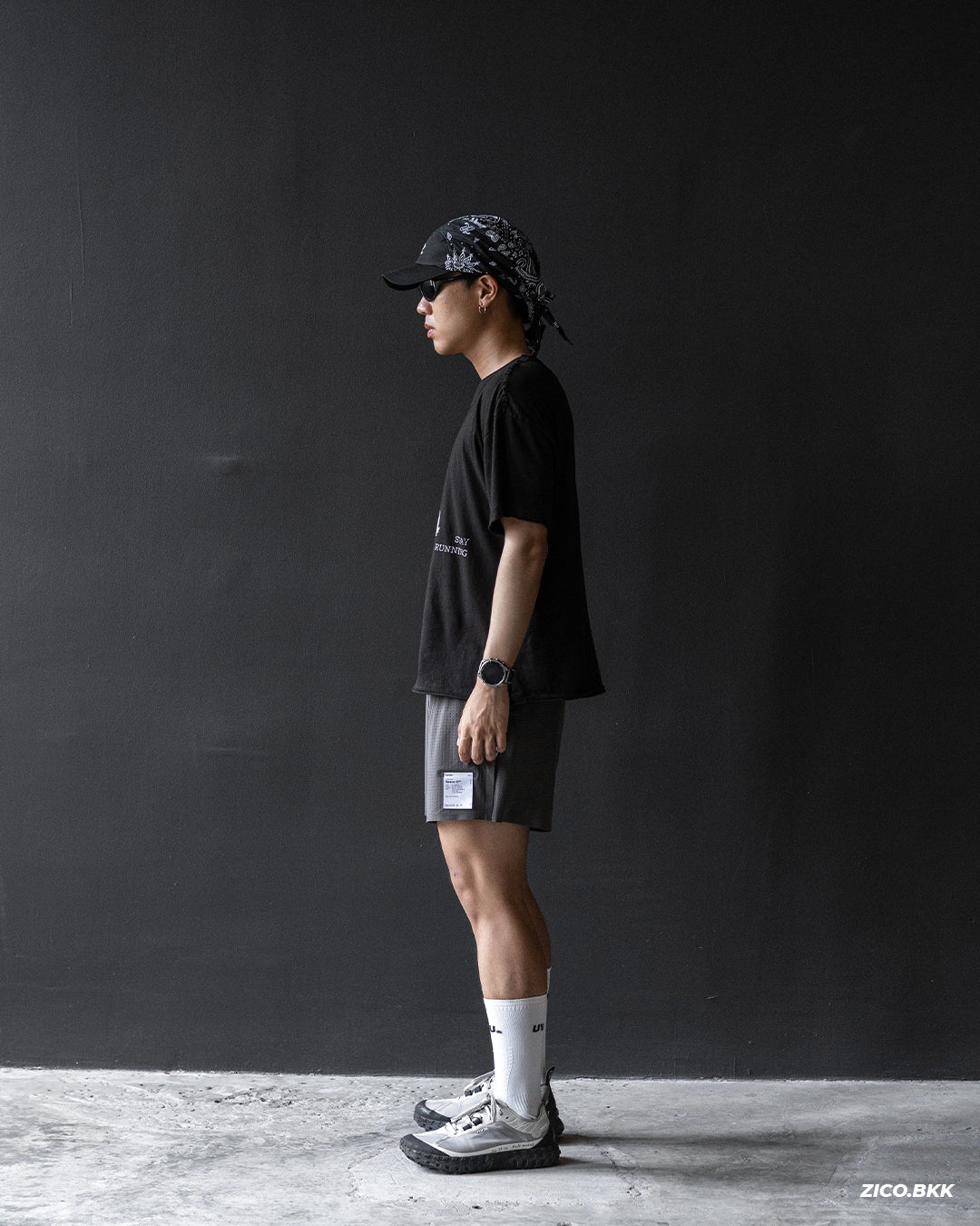 Umbro Pattern Scarf Sun Cap - Black
