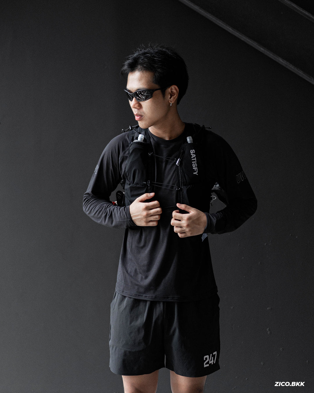 UVU L/S Running Top - Black