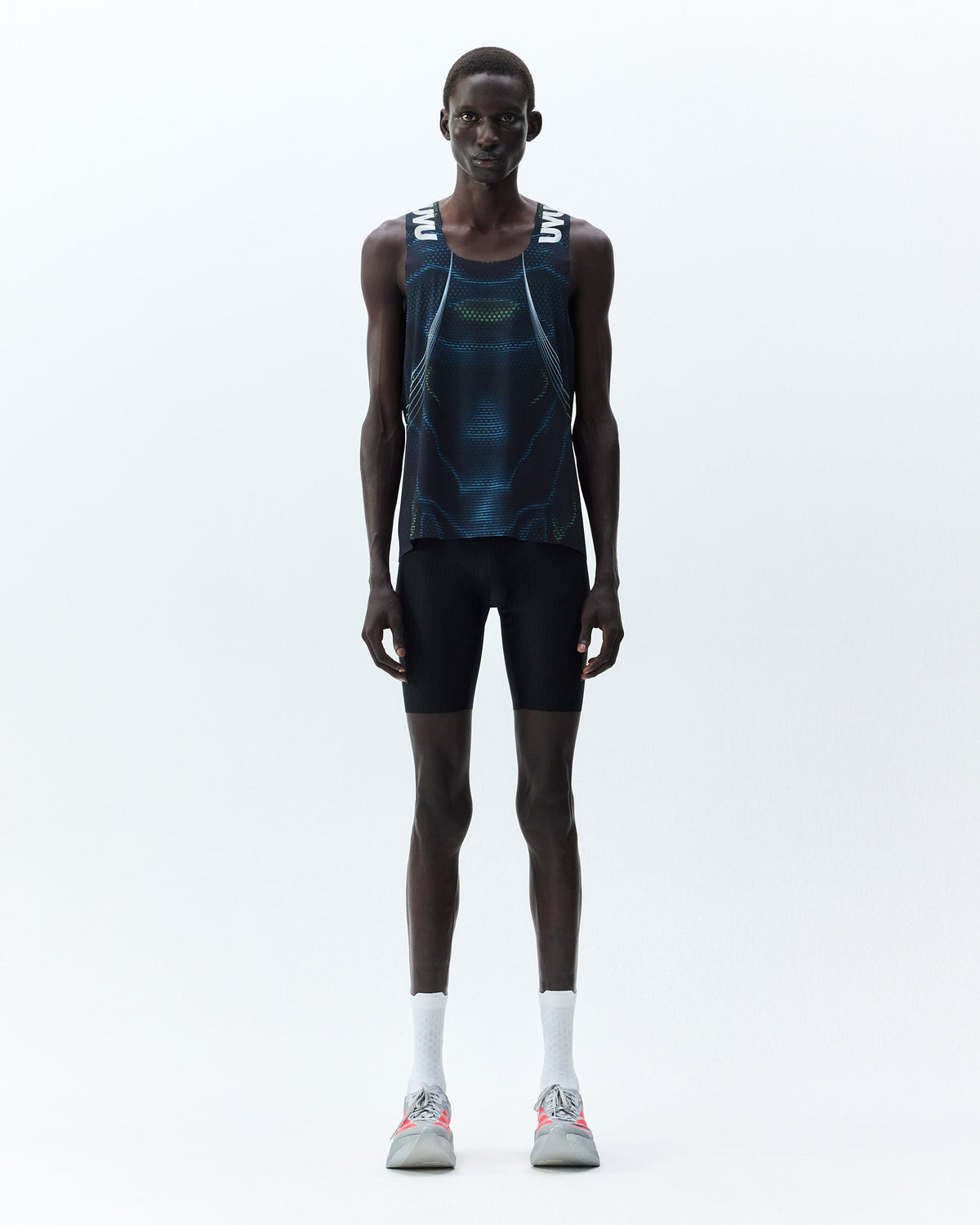 UVU Elite Race Vest - Light / Navy - on-body