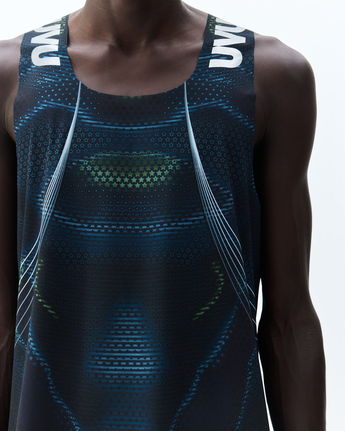 UVU Elite Race Vest - Light / Navy - on-body
