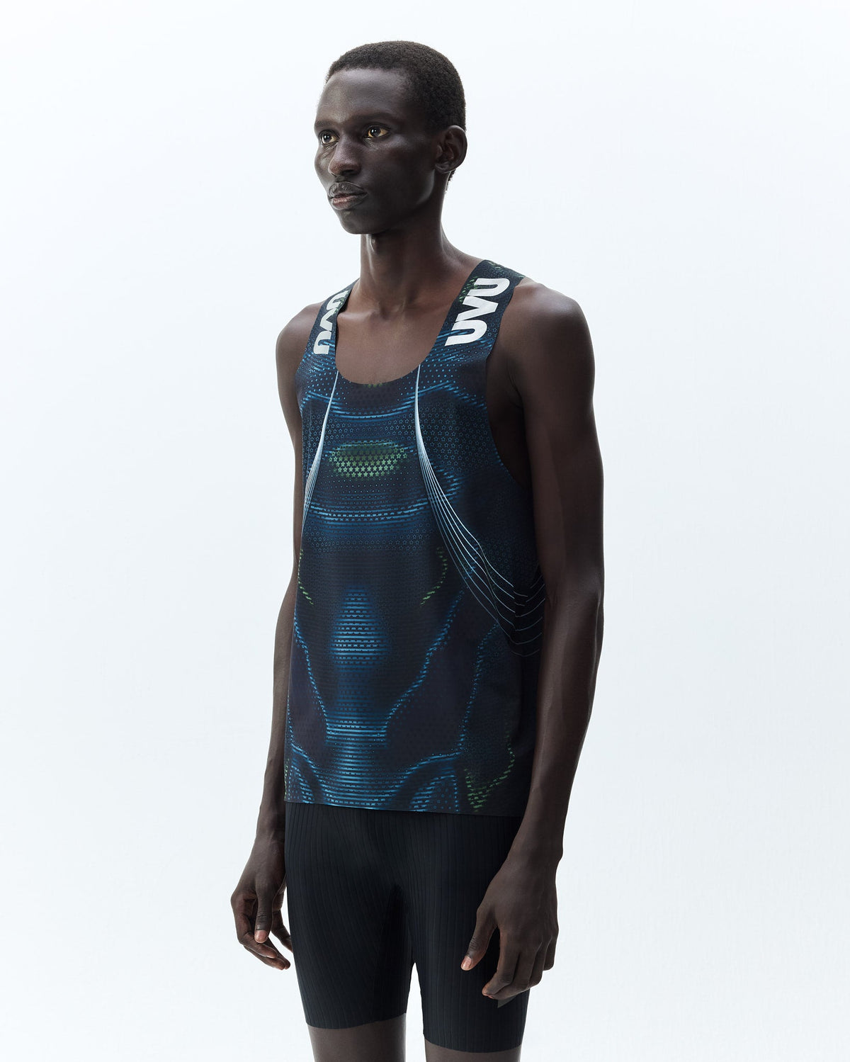 UVU Elite Race Vest - Light / Navy - on-body