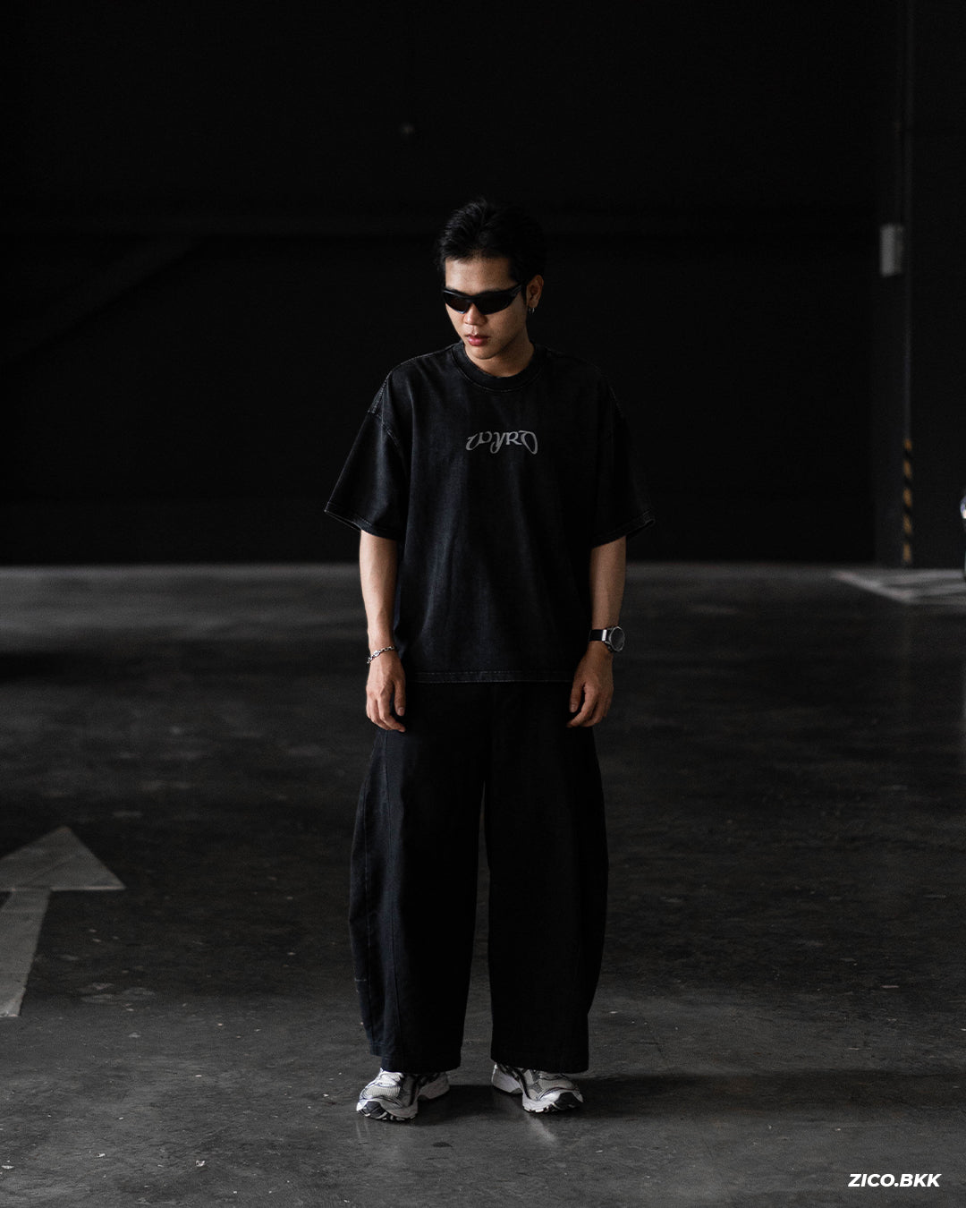 Wyrd Celtica Acid Washed Tee - Black