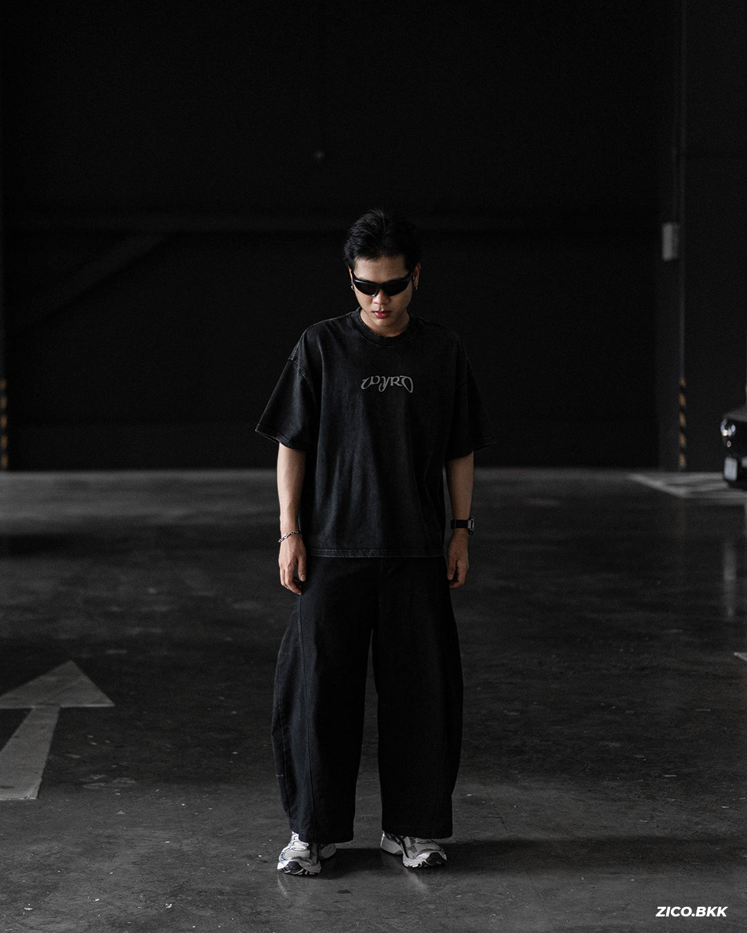 Wyrd Celtica Acid Washed Tee - Black