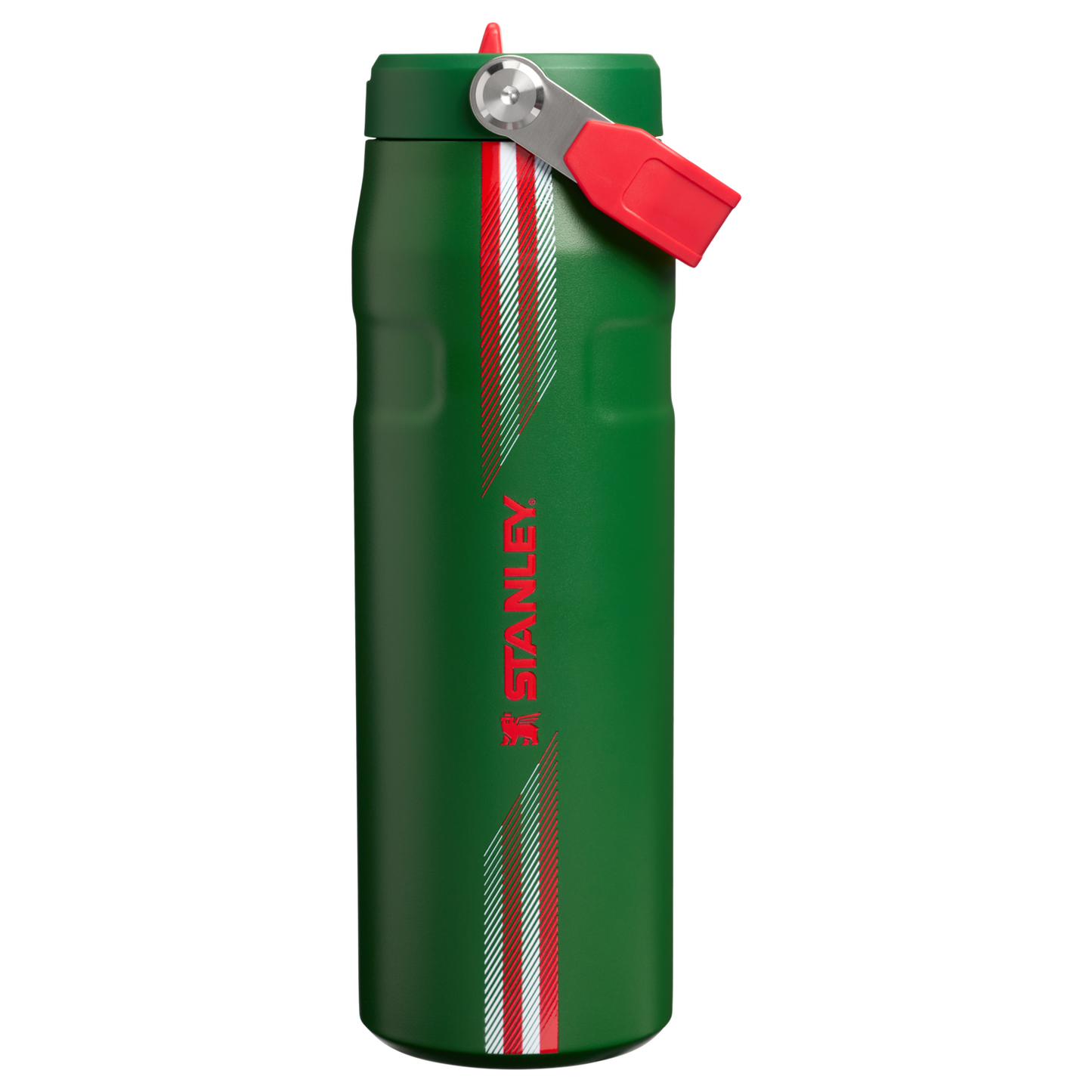 Stanley IceFlow AeroLight Flip Straw Bottle 24oz Team Dark Green Red