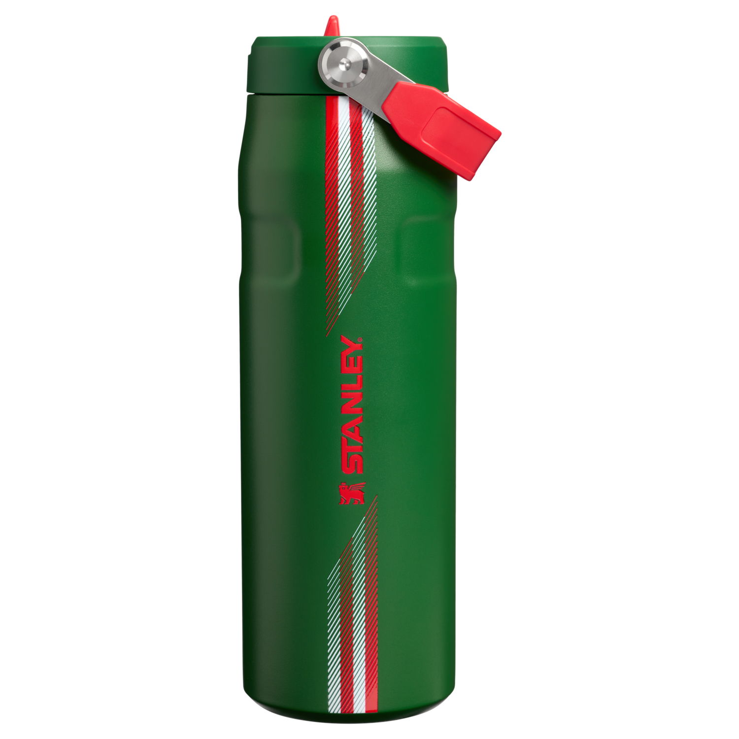Stanley IceFlow AeroLight Flip Straw Bottle 24oz Team Dark Green Red