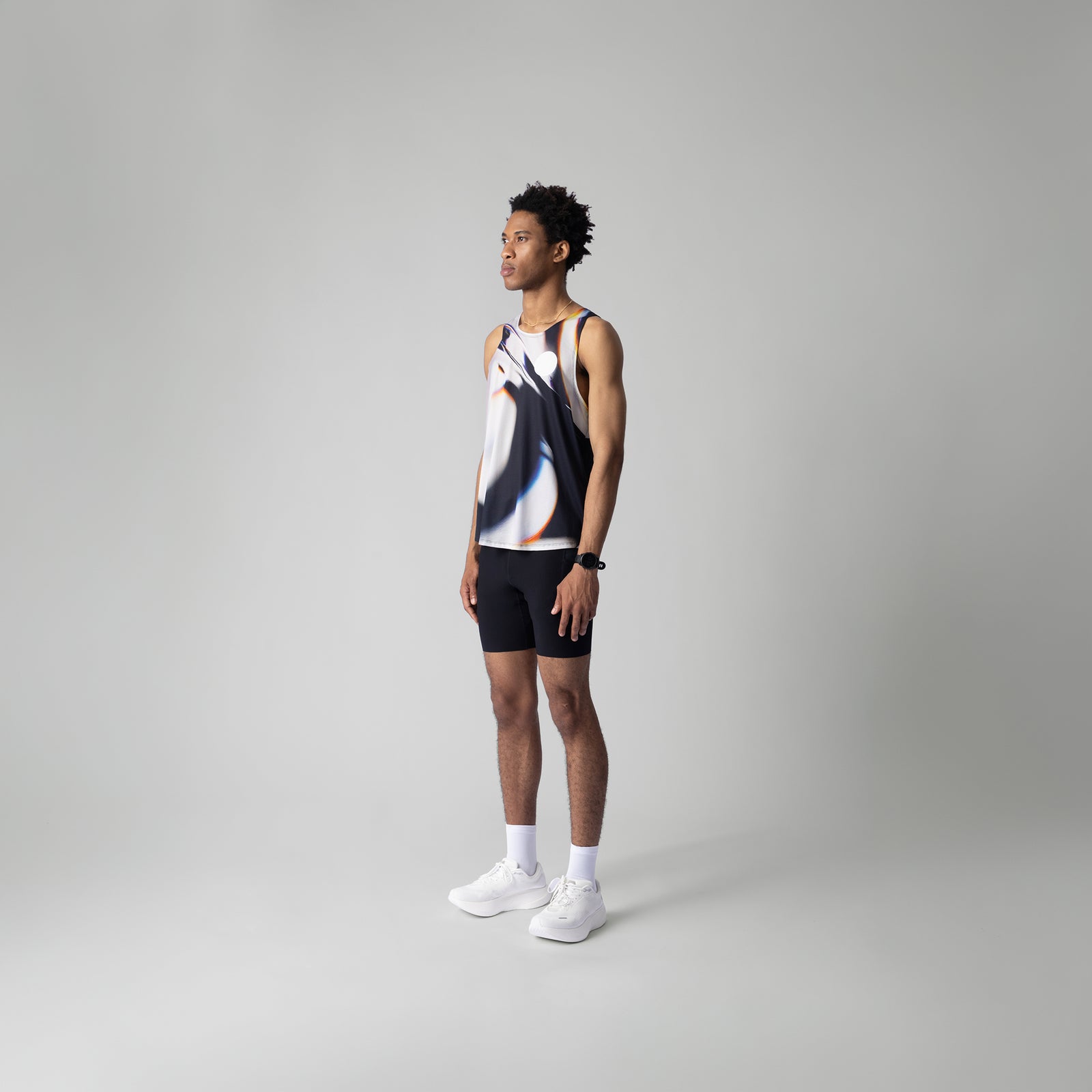 Participation White Glass Singlet detail 2 - ZICO.BKK