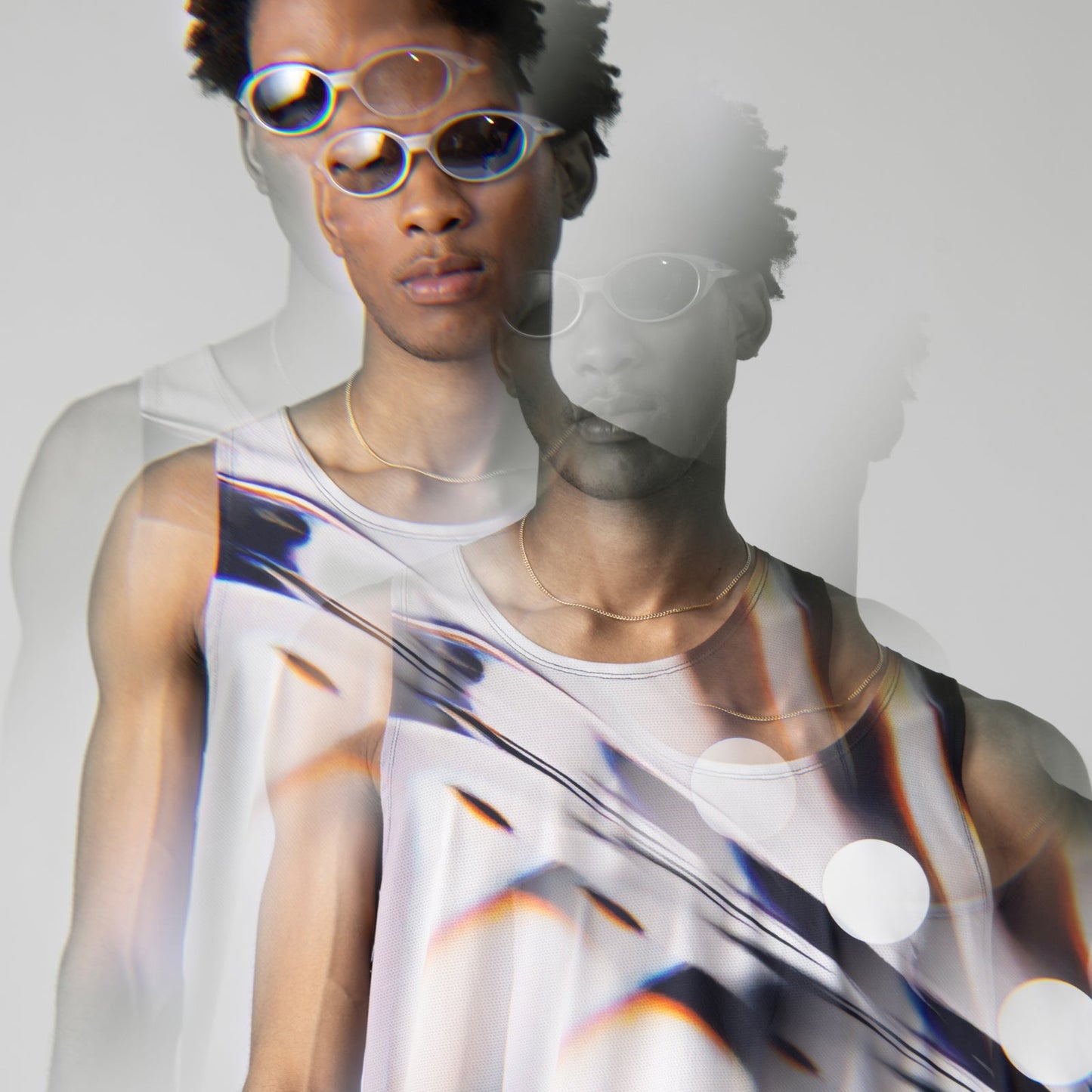 Participation White Glass Singlet detail 4 - ZICO.BKK