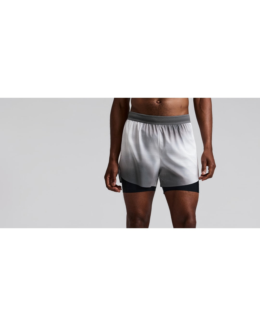 Bandit CoolGrid 2-in-1 Run Short Slate Multi — image 3