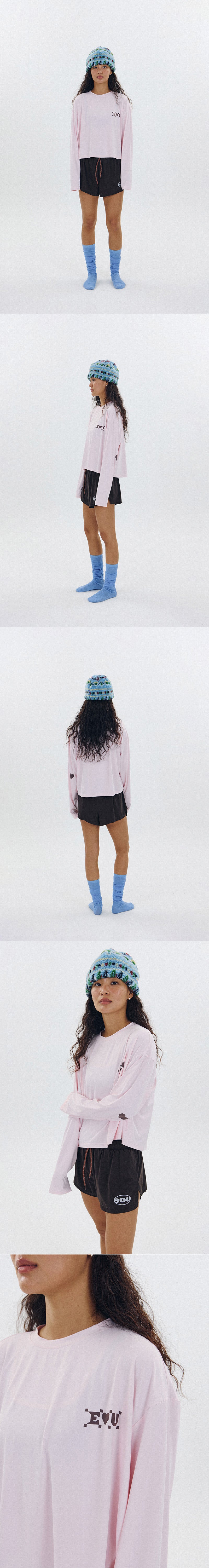 EOU Luv Long Sleeve - Pink / Charcoal - eou-luv-pink-detail-1