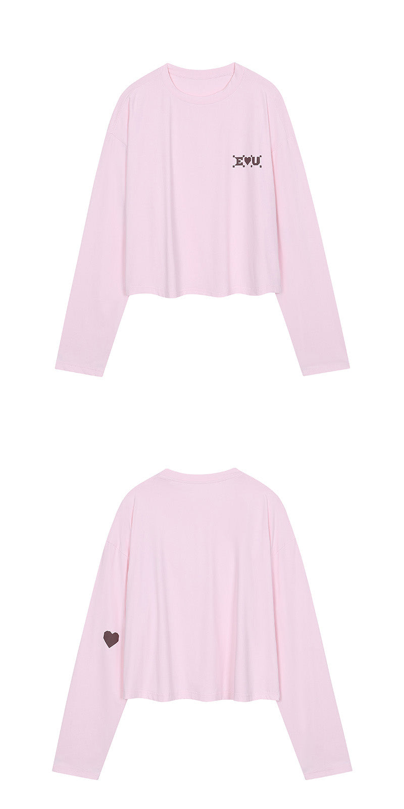 EOU Luv Long Sleeve - Pink / Charcoal - eou-luv-pink-detail-2