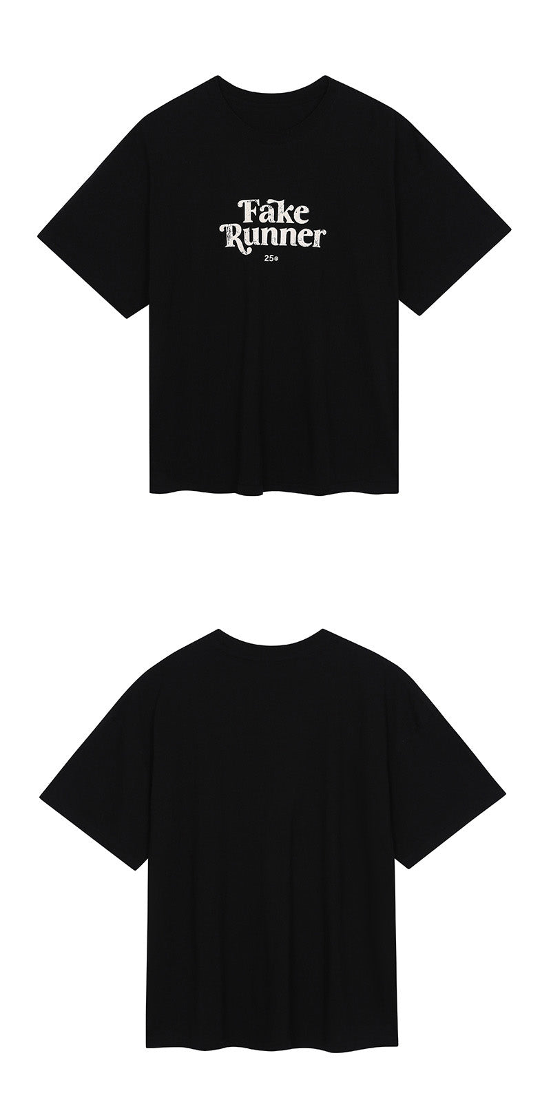 EOU Fake Runner SS T-Shirt - White / Black - eou-fake-black-detail-2