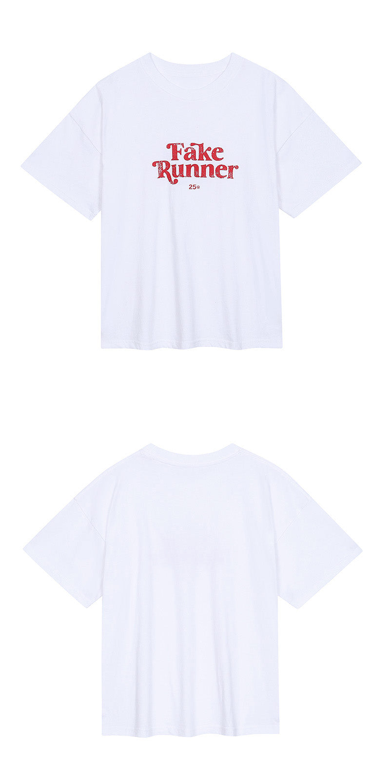 EOU Fake Runner SS T-Shirt - White / Black - eou-fake-white-detail-2