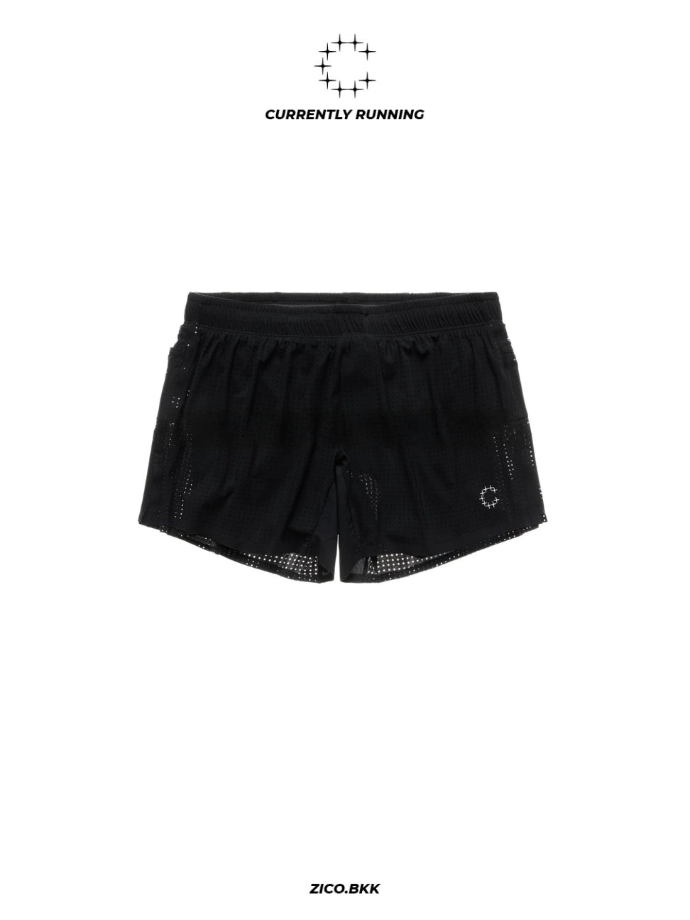 Currently Running M2 Pro 3 inch Unisex Split Shorts in Black - detail 1 | ZICO.BKK