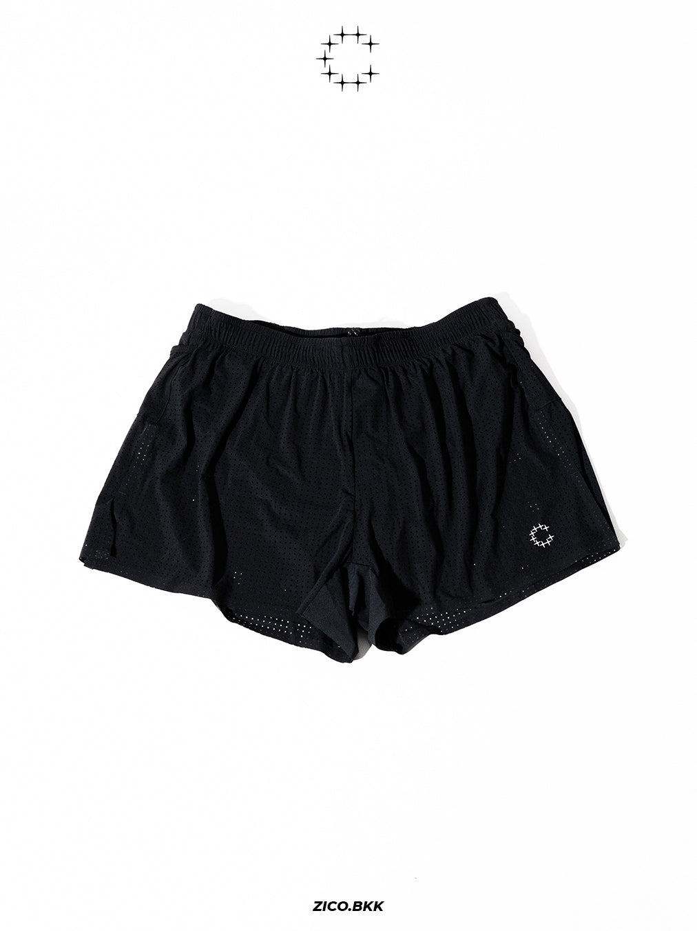 Currently Running M2 Pro 3 inch Unisex Split Shorts in Black - detail 6 | ZICO.BKK