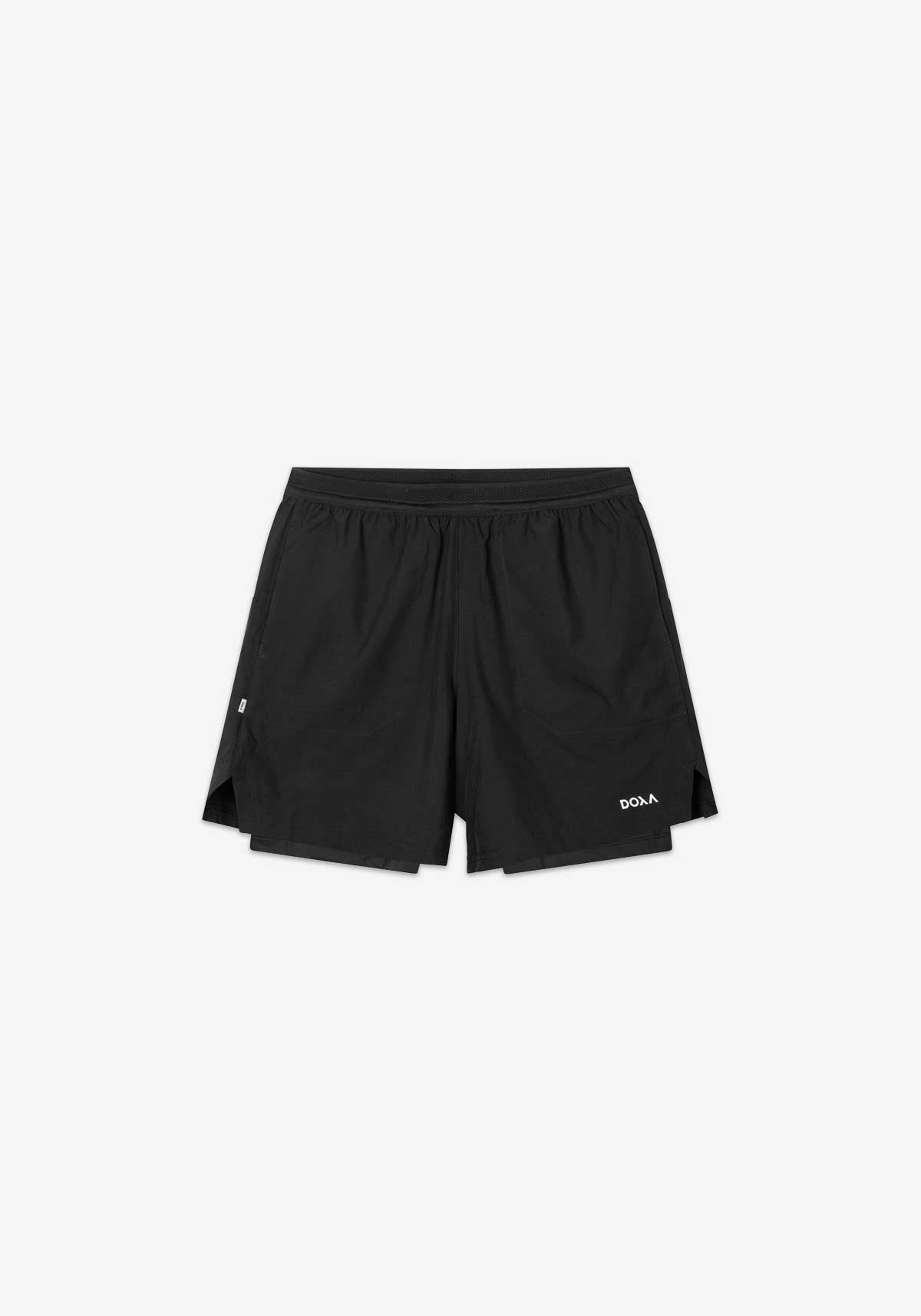 DOXA Mens RErun 2-in-1 Shorts 5 - Black - front