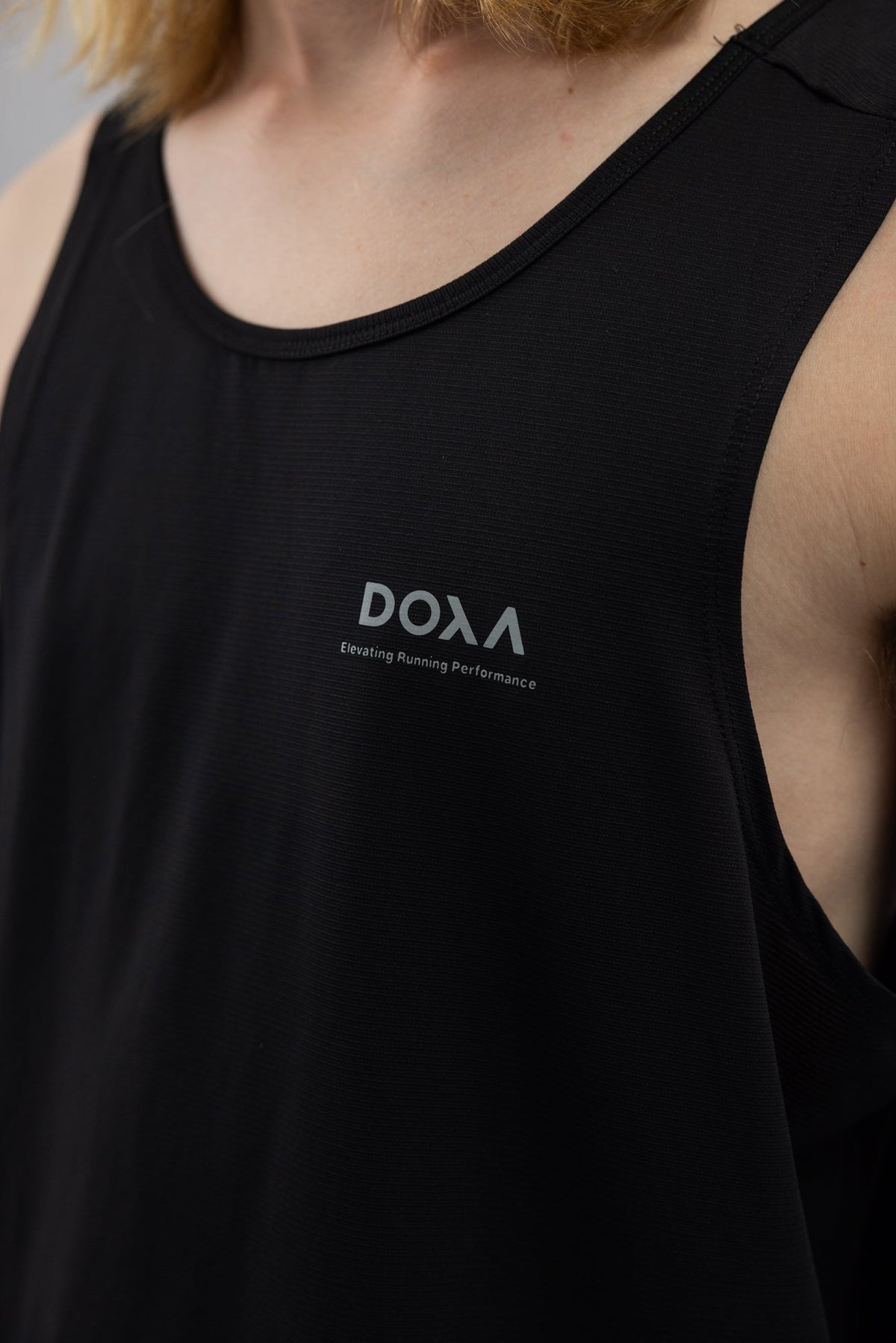 DOXA Mens RErun Singlet - Black - detail 4