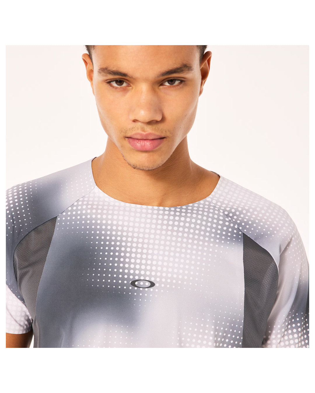 Oakley Pursuit Pro SS Tee - Organic Spots Gray reflective detail