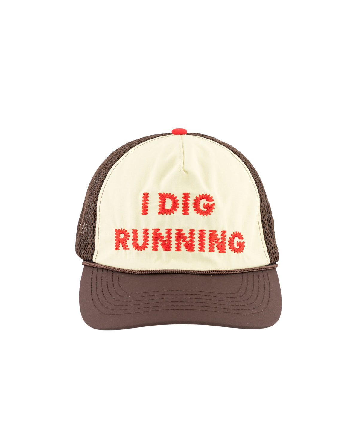 Alex Zono I Dig Running Trucker OG Cap - Brown - front