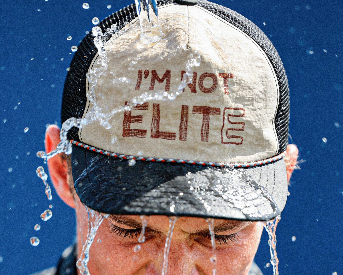 IAMNOTELITE Ripoff Running Cap [I'M NOT ELITE] - Beige / Black - detail 5