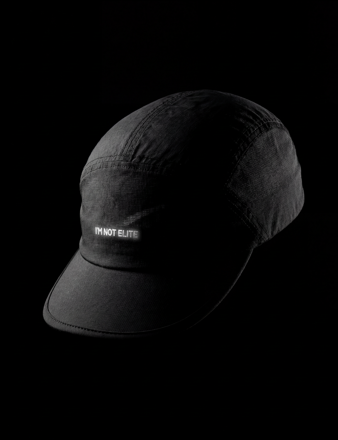 IAMNOTELITE Lightweight Performance Cap - Black - front