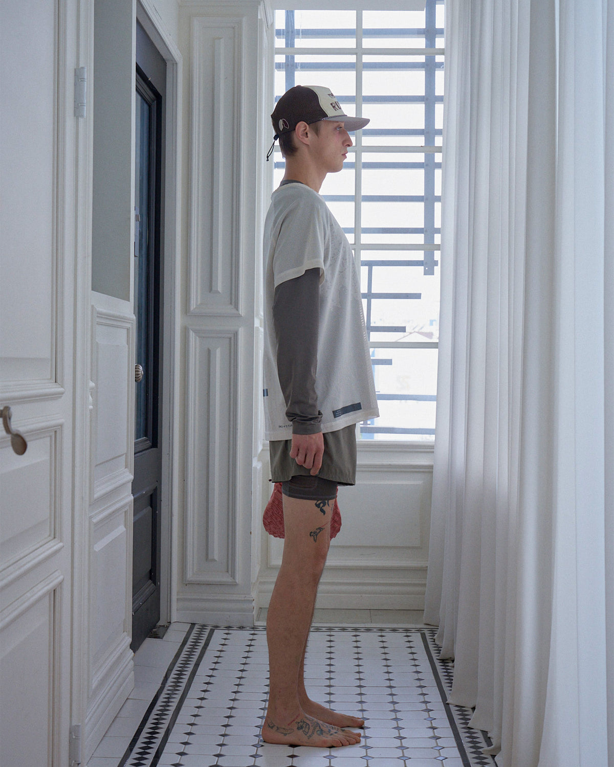 IAMNOTELITE Ripoff Running Cap [I'M NOT RUNNER] - Ivory / Brown - detail 4