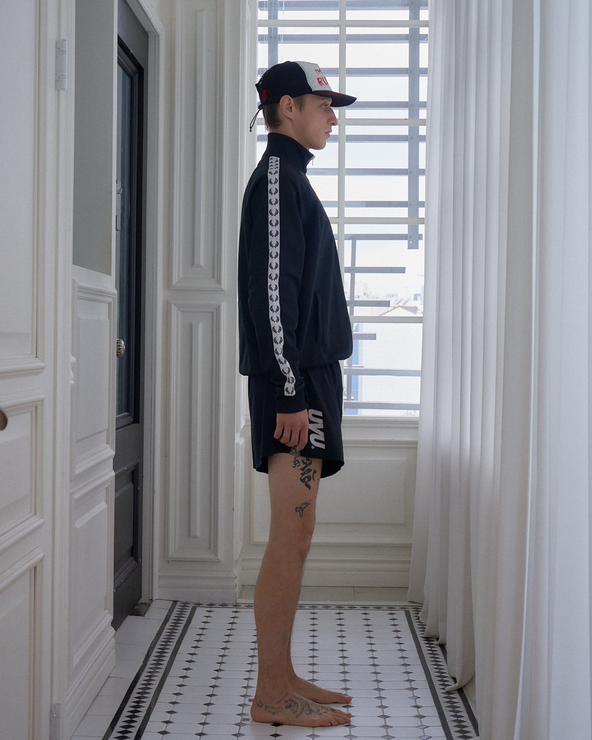 IAMNOTELITE Ripoff Running Cap [I'M NOT RUNNER] - White / Black - detail 3