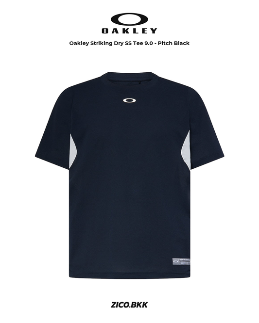 Oakley Striking Dry SS Tee 9.0 Pitch Black product-first image with ZICO.BKK footer