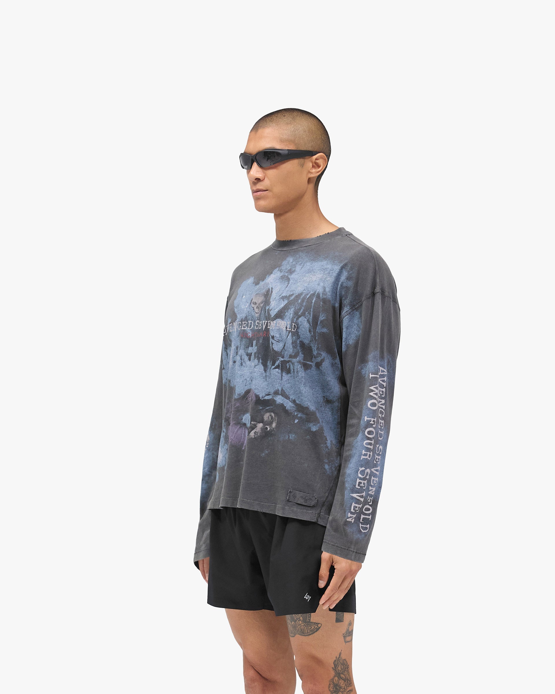 Represent 247 x Avenged Sevenfold Nightmare Long Sleeve T-Shirt Aged Black - view 4 | ZICO.BKK
