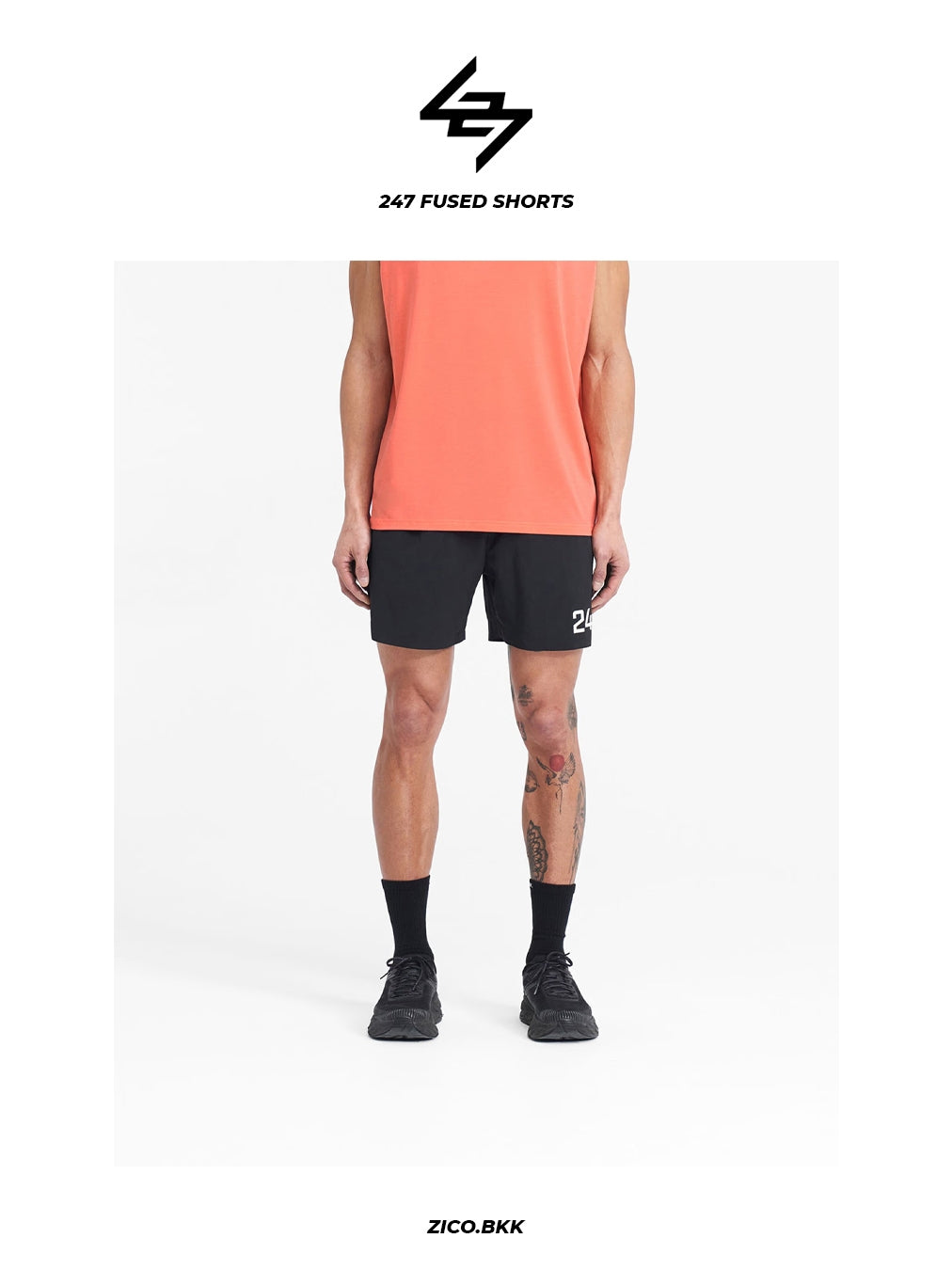 Represent 247 Fused Shorts in Black - detail 4 | ZICO.BKK