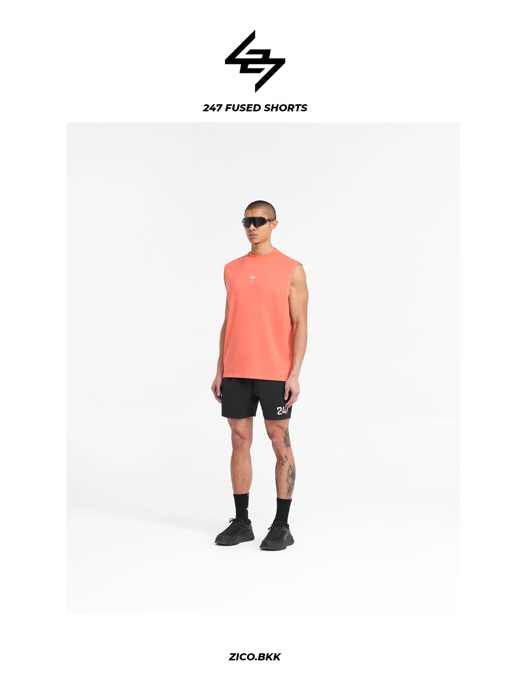 Represent 247 Fused Shorts in Black - detail 6 | ZICO.BKK