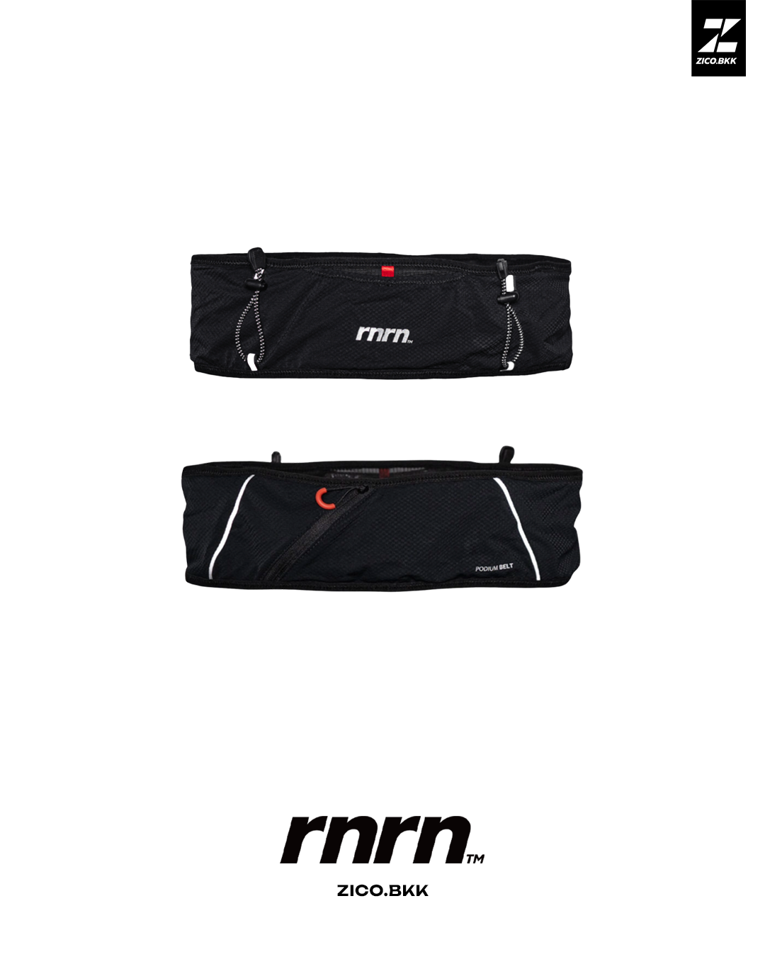 RNRN PODIUM BELT สี Black มุมหน้าและหลัง