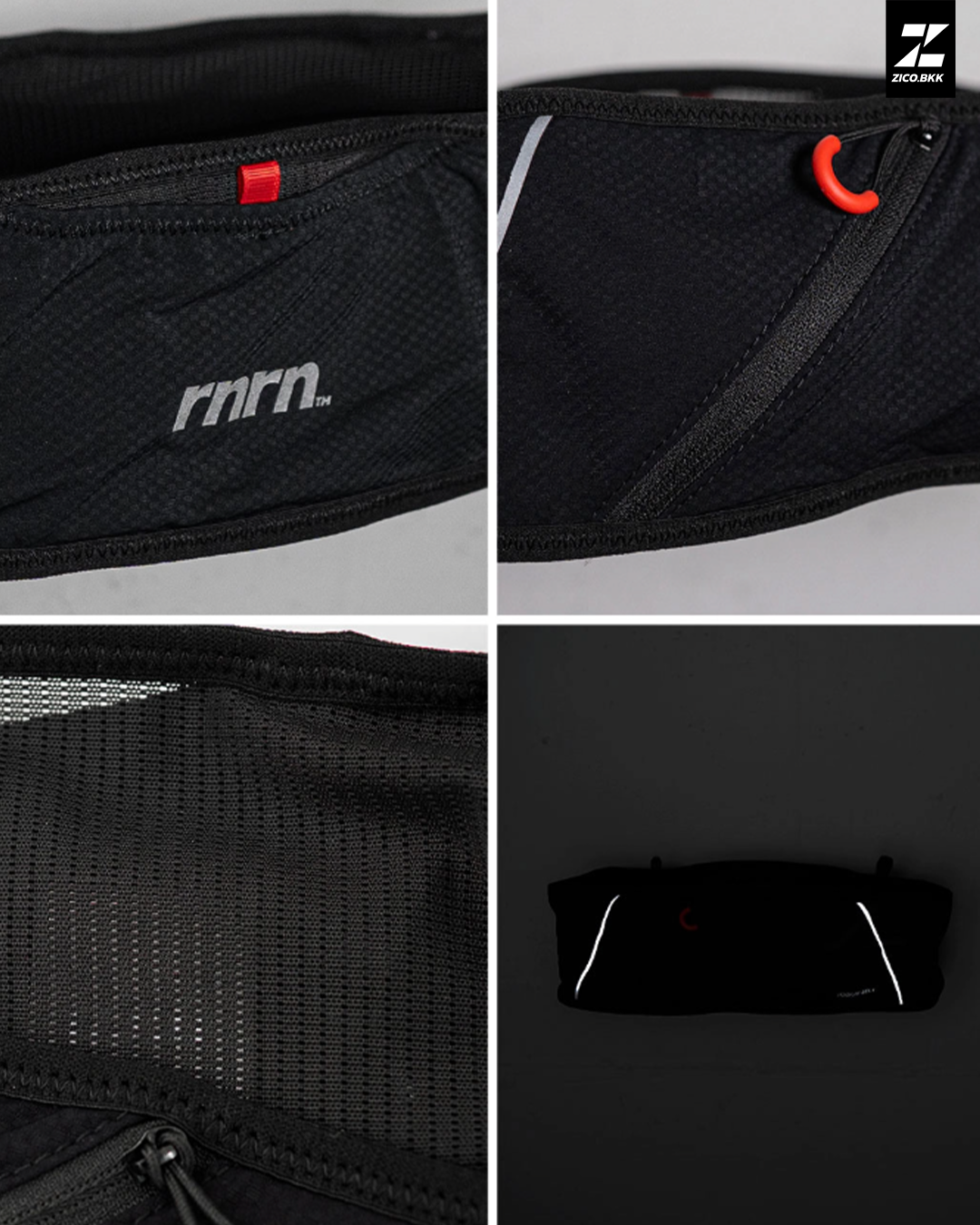 รายละเอียดวัสดุและช่องเก็บของ RNRN PODIUM BELT