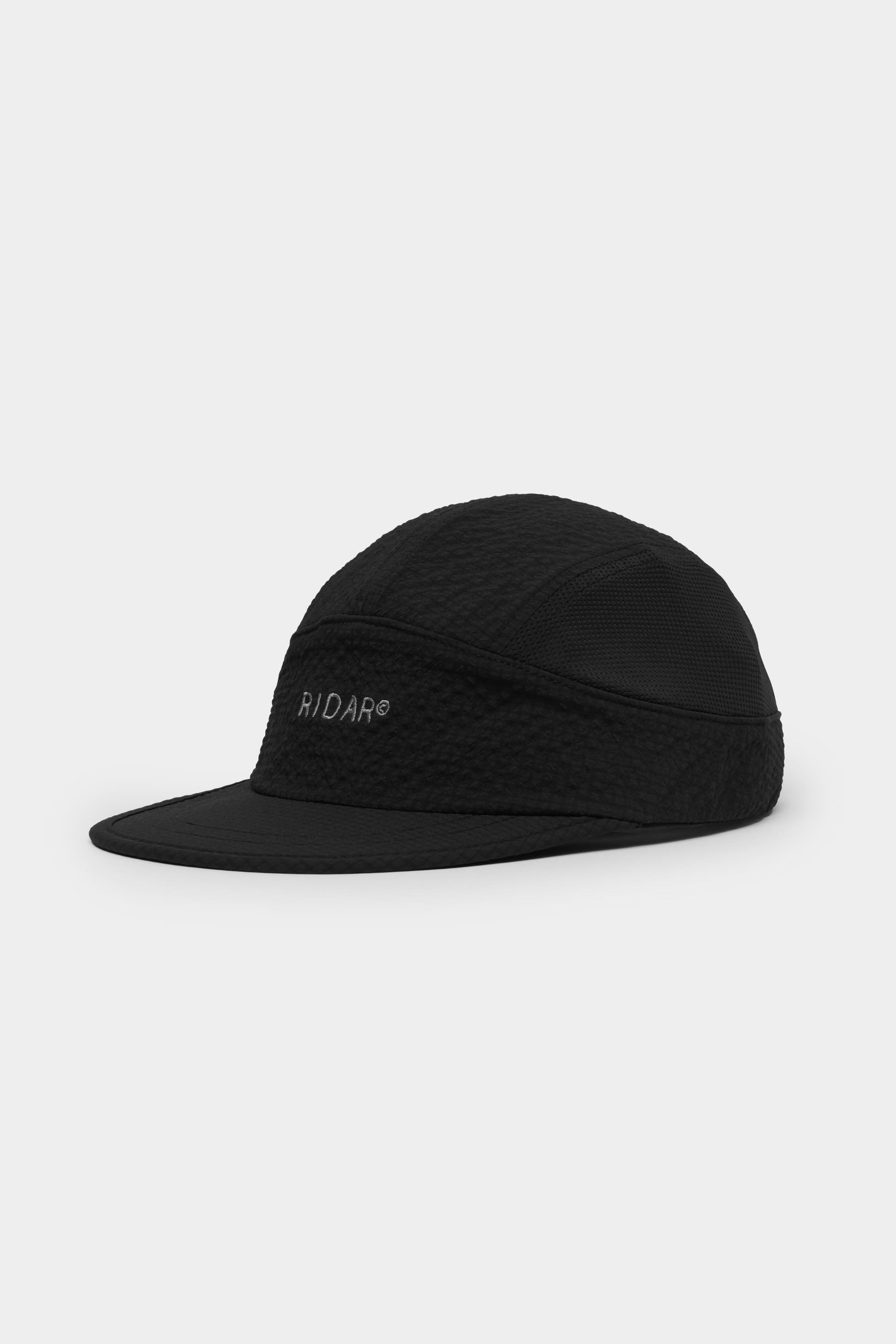 RIDAR Seersucker Cap RA153 Black detail
