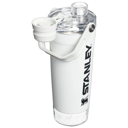 Stanley The Vitalize Shaker Bottle 20oz Chalk open cap view