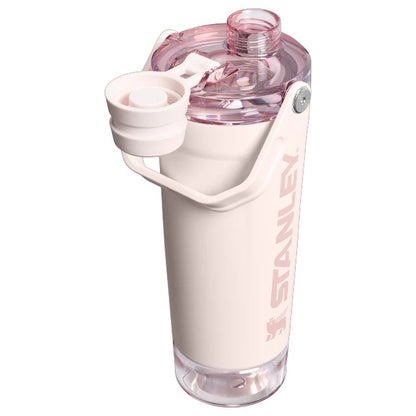 Stanley The Vitalize Shaker Bottle 20oz Rose Quartz open cap view