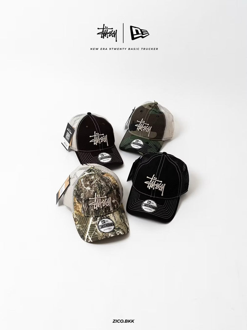 Stussy Basic Trucker 9twenty Cap รวมสี Black Camo Brown Real Tree Edge