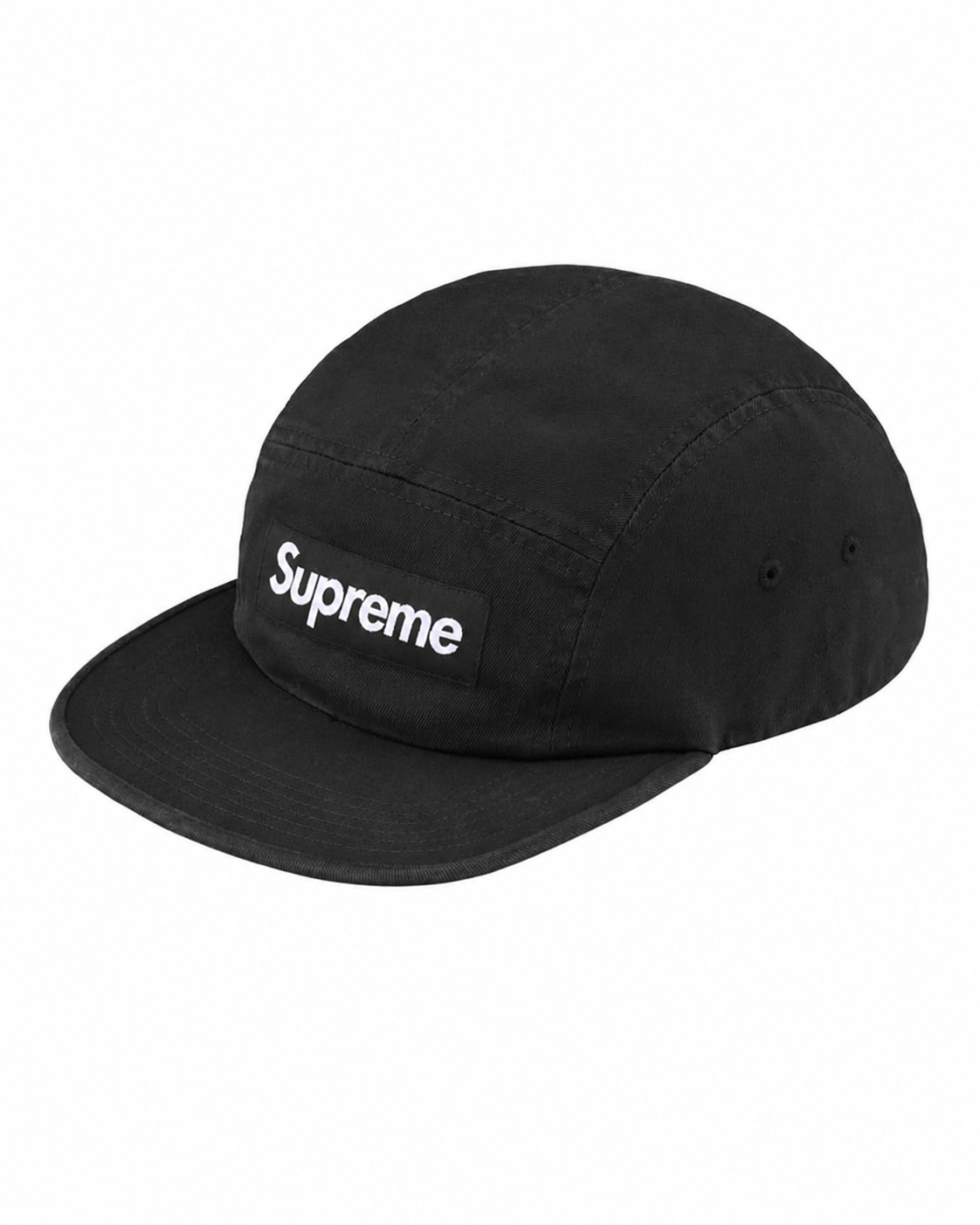 Supreme Washed Chino Twill Camp Cap (FW26) - Black product only