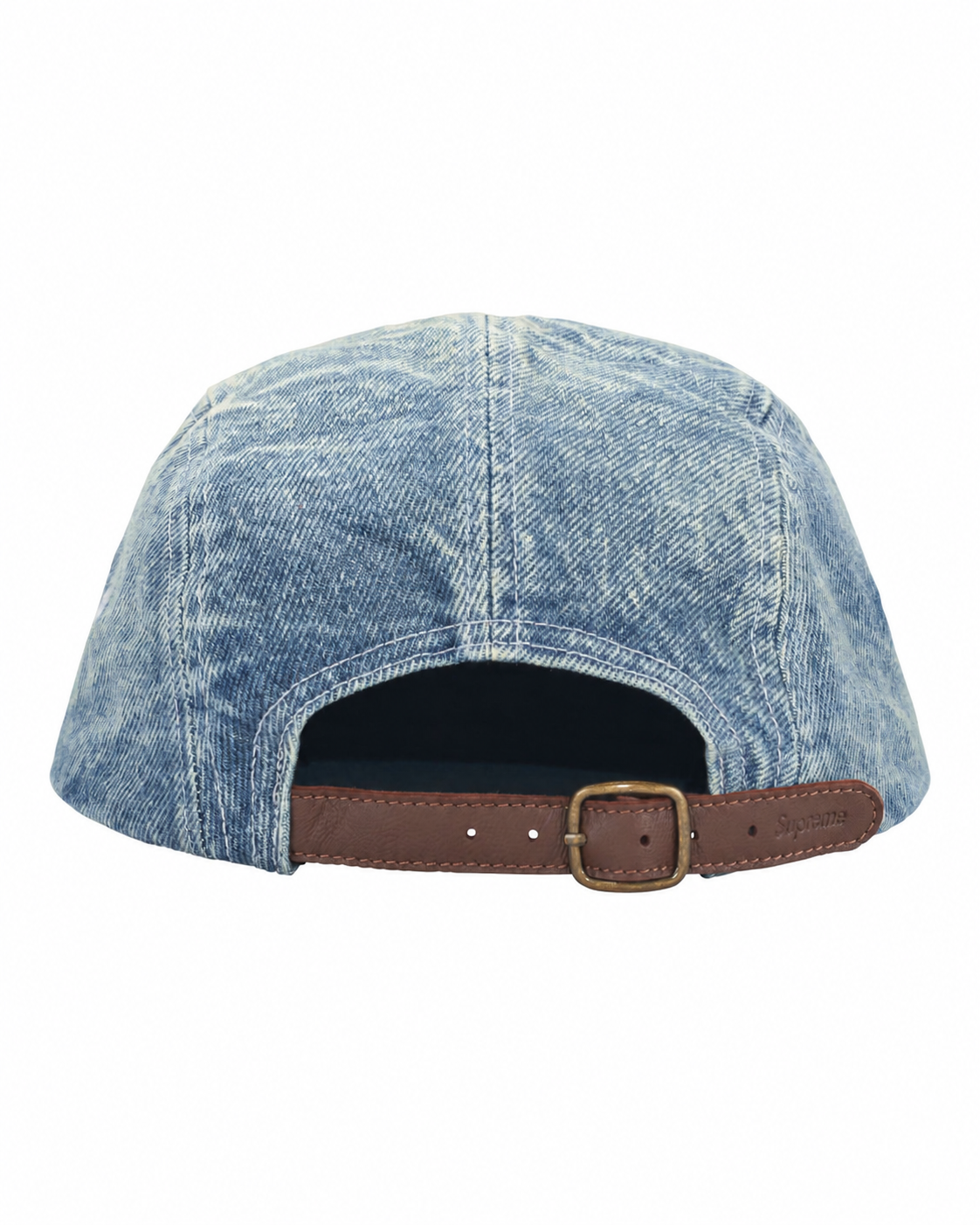 Supreme Washed Chino Twill Camp Cap (FW26) - Dirty Indigo back product only