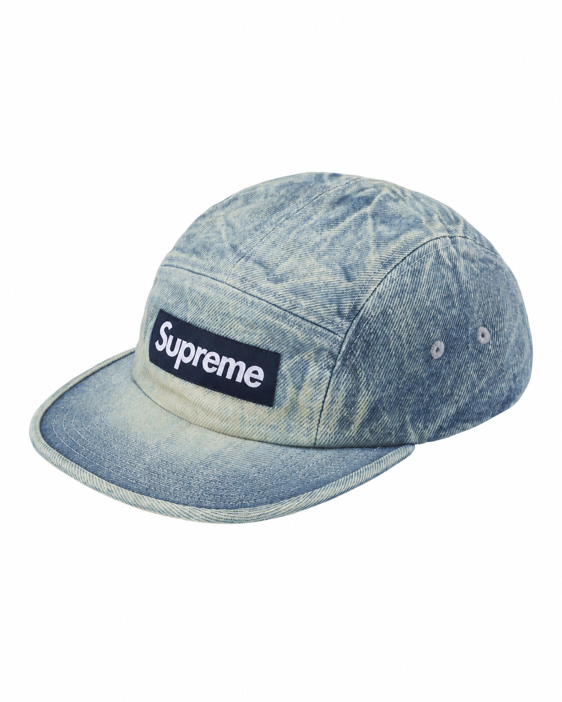 Supreme Washed Chino Twill Camp Cap (FW26) - Dirty Indigo product only