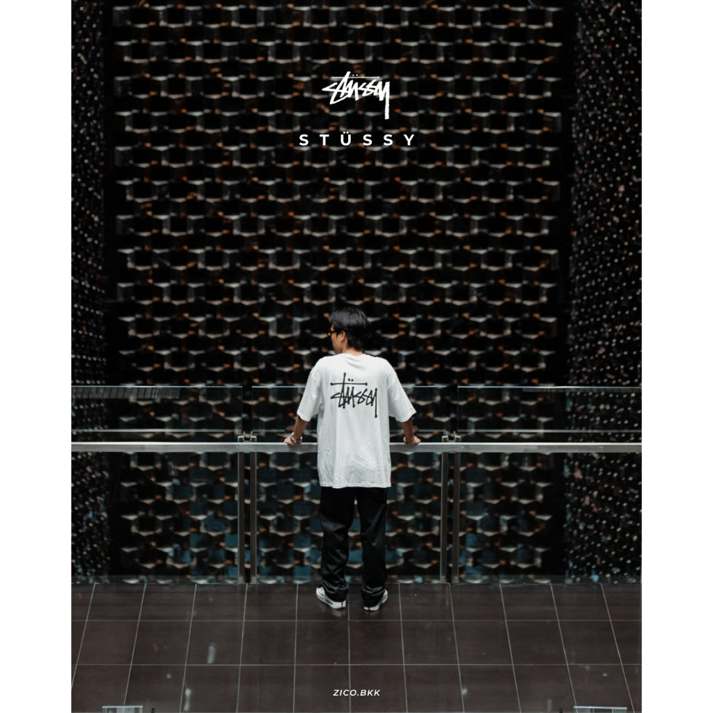 พร้อมส่ง!! [ZICO.BKK] Stussy Basic Logo Tee Black/White
