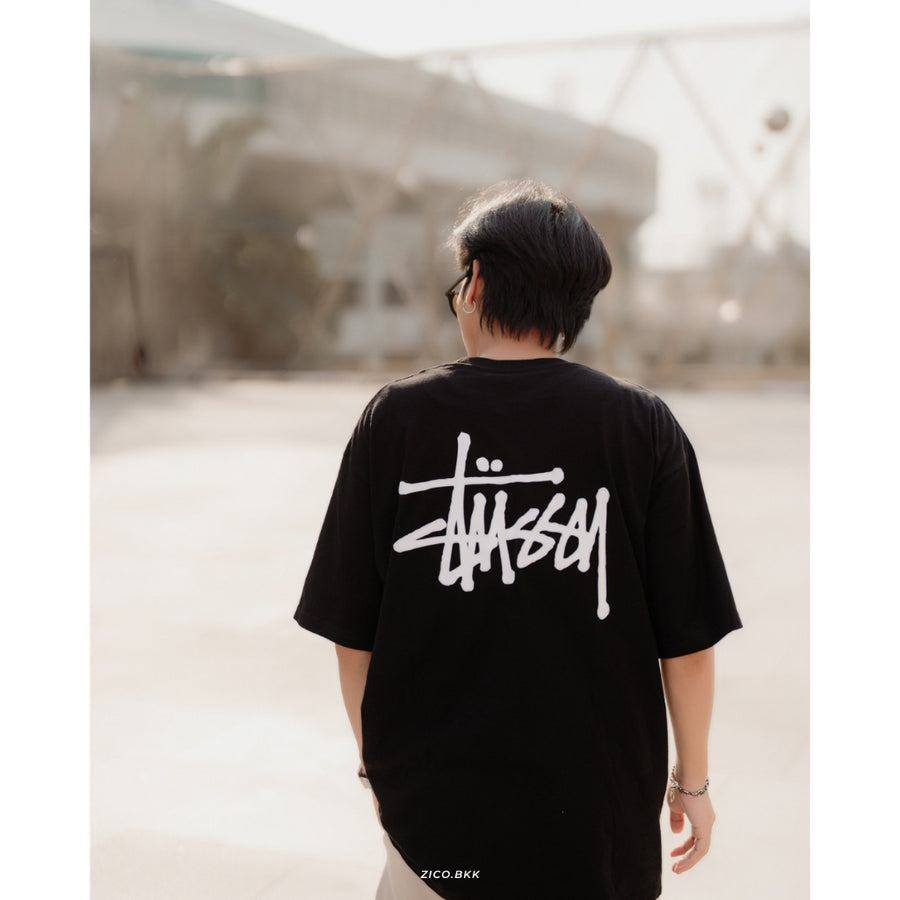 Stussy Basic Logo Tee Black/White - Stussy T-Shirt | ZICO.BKK