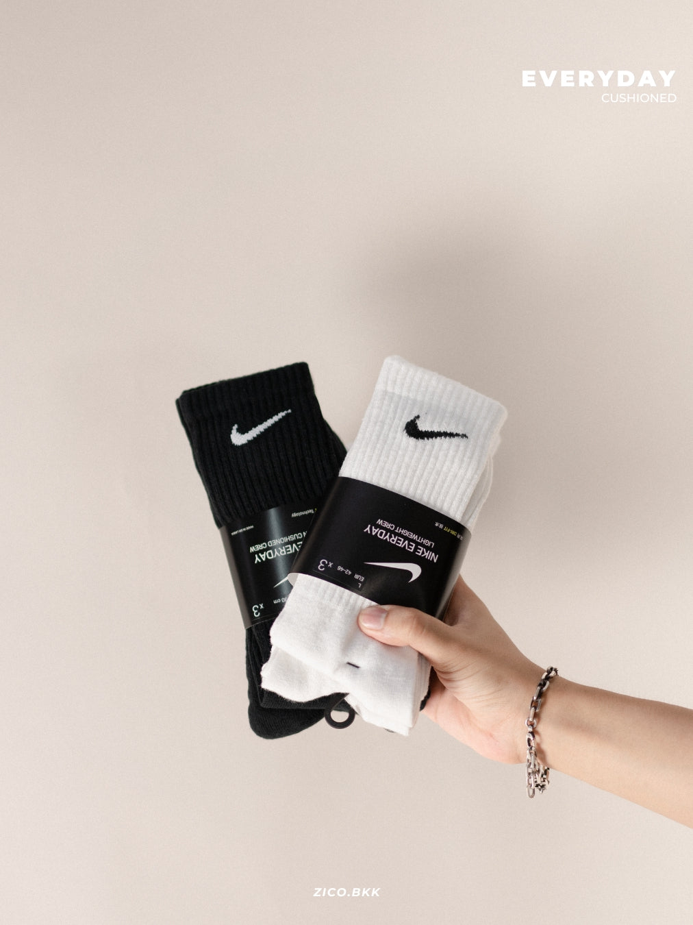 ถุงเท้า Nike LOGO Cushioned (SX7664, SX7676, SX4700) — ภาพสินค้า 3