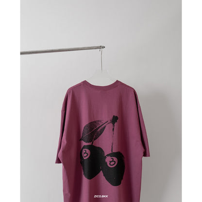 Stussy Cherries Tee Fog/Black/White/Berry