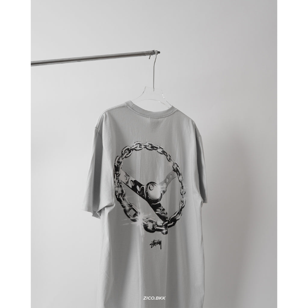 Stussy Chain Link Tee Black/White/Smoke - Stussy T-Shirt | ZICO.BKK