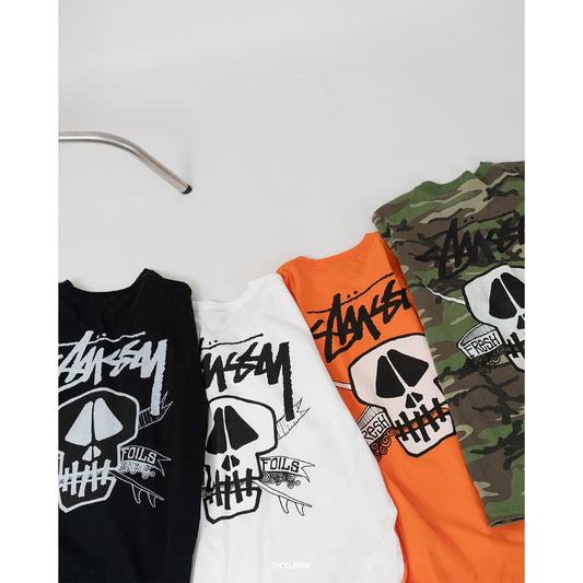 Stussy Fresh Foils Tee (Black, White, Coral, Camo)
