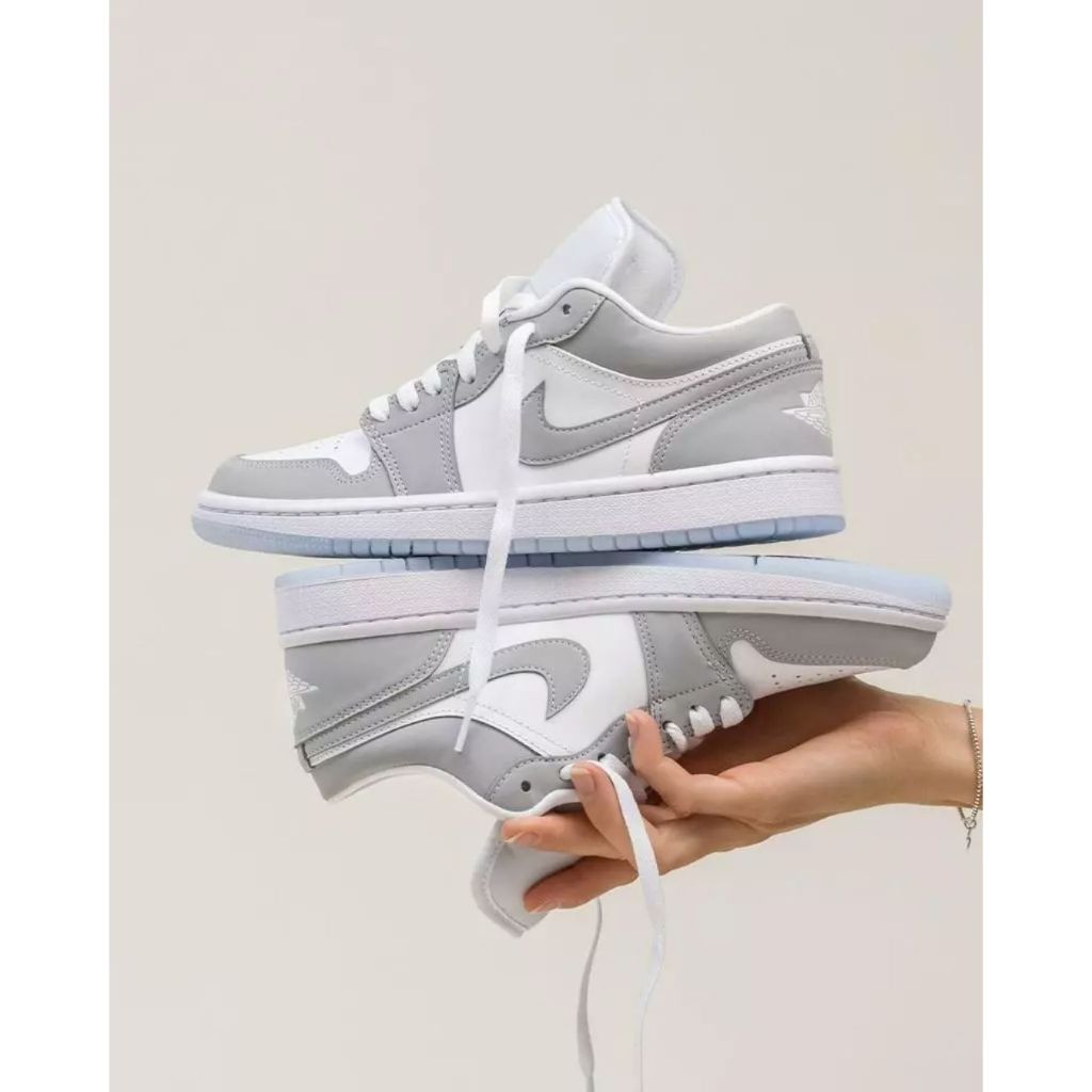 Air Jordan 1 Low White Wolf Grey (W) (DC0774) – Shopee image 4