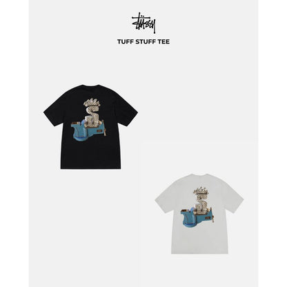 Stussy Tuff Stuff Tee (Black, Fog)